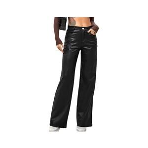 Leather High Waisted Wide Leg Pants